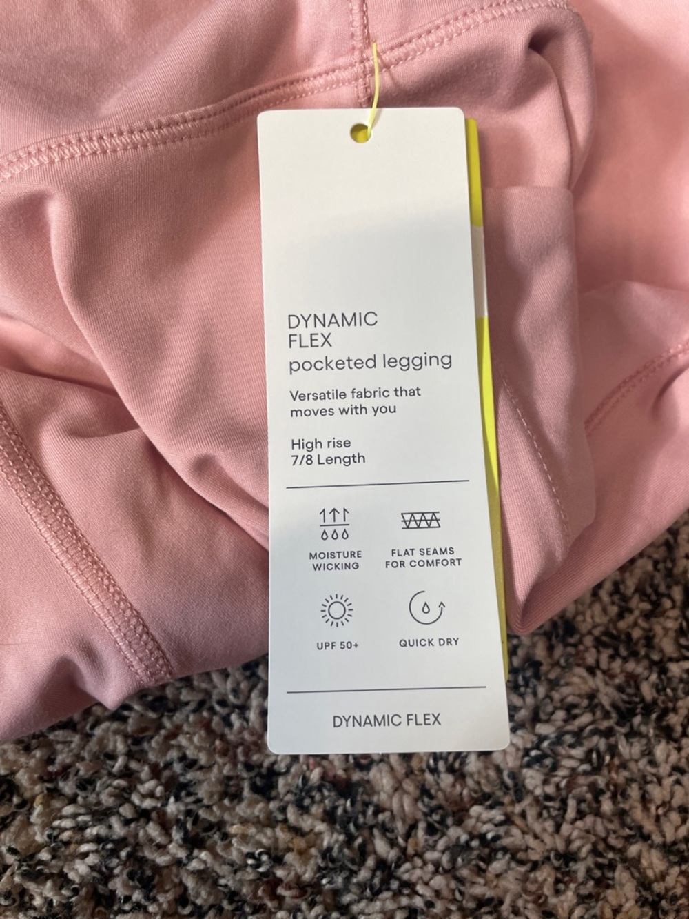 All In Motion Dynamic Flex High Waisted Pocketed 7/8 Leggings Mauve Sz M | NWT - Picture 7 of 9